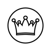 couronne Icônes. Royal couronne illustration symbole. Roi logo ou signe. vecteur