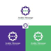 arabe style bavarder logo modèle conception vecteur