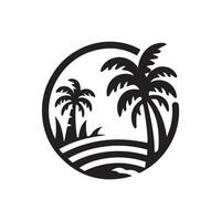 minimaliste jungle logo sur une blanc Contexte vecteur