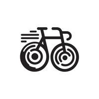 minimaliste vélo logo sur une blanc Contexte vecteur