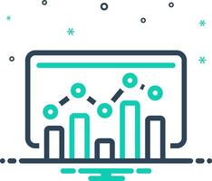 icône de mélange pour les statistiques vecteur