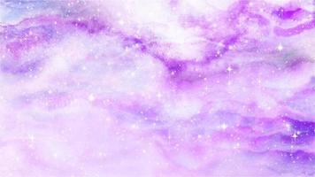 texture galaxie aquarelle rose et violet. fond de ciel étoilé vecteur