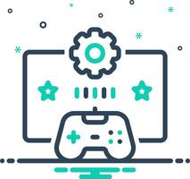 mélanger icône pour gamification vecteur