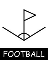 Football champ icône. stratégie, tactique, angle, drapeau, Extérieur activité, utile passe-temps, des loisirs, des sports équipement et loisir activité. en bonne santé mode de vie concept. vecteur