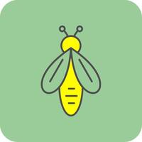 abeille rempli Jaune icône vecteur