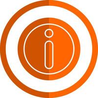 information glyphe Orange cercle icône vecteur