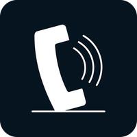 icône de deux couleurs de glyphe d'appel téléphonique vecteur