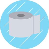 toilette papier plat bleu cercle icône vecteur