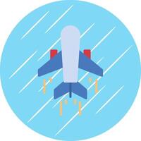 air transport plat bleu cercle icône vecteur