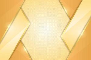 fond de luxe forme superposée dorée géométrique brillante douce avec boule vecteur