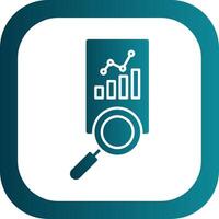 marché une analyse glyphe pente rond coin icône vecteur