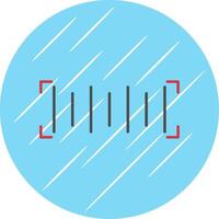bar code plat bleu cercle icône vecteur