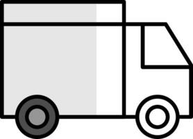 un camion rempli moitié Couper icône vecteur
