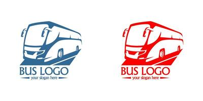 logo de transport en bus vecteur