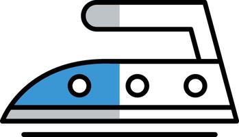 le fer rempli moitié Couper icône vecteur