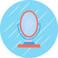 miroir plat bleu cercle icône vecteur