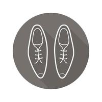 icône plate linéaire grandissime de chaussures pour hommes. symbole de ligne de vecteur