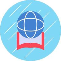 global éducation plat bleu cercle icône vecteur