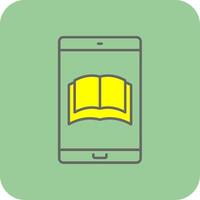 éducation app rempli Jaune icône vecteur