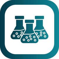 chimie glyphe pente rond coin icône vecteur