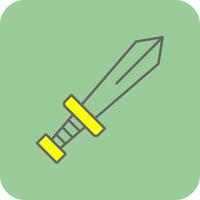 épée rempli Jaune icône vecteur