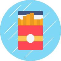 cigarette pack plat bleu cercle icône vecteur