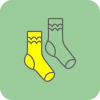 paire de chaussettes rempli Jaune icône vecteur