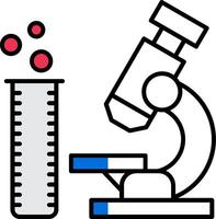 laboratoire rempli moitié Couper icône vecteur