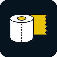 icône de deux couleurs de glyphe de papier toilette vecteur