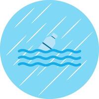 flottant plat bleu cercle icône vecteur