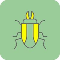scarabée rempli Jaune icône vecteur