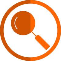 chercher glyphe Orange cercle icône vecteur