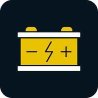 icône de deux couleurs de glyphe de batterie vecteur