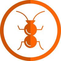 formicidés glyphe Orange cercle icône vecteur