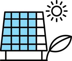 solaire panneau rempli moitié Couper icône vecteur