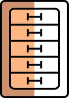 cabinet tiroir rempli moitié Couper icône vecteur
