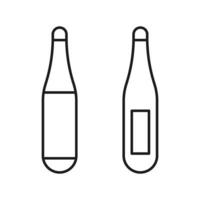 icônes de ligne de thermomètre. illustration vectorielle vecteur