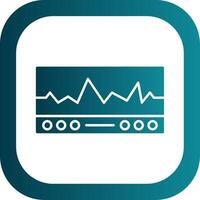 ekg glyphe pente rond coin icône vecteur