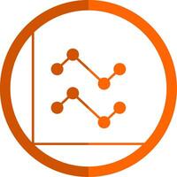 ligne graphique glyphe Orange cercle icône vecteur