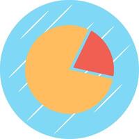 tarte graphique plat bleu cercle icône vecteur