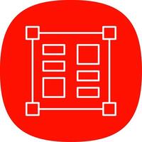 disposition outils ligne courbe icône vecteur