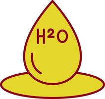 icône de deux couleurs de la ligne h2o vecteur
