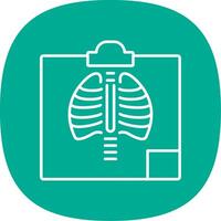 radiologie ligne courbe icône vecteur