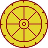 icône de ligne de roue deux couleurs vecteur