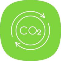 carbone cycle ligne courbe icône vecteur