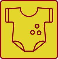 bébé vêtements ligne deux Couleur icône vecteur