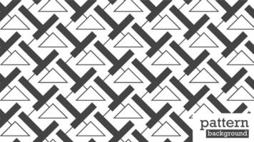 une géométrique abstrait Triangle sans couture modèle dans noir sur une blanc Contexte. illustration. monochrome et moderne style. vecteur