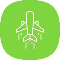 air transport ligne courbe icône vecteur