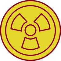L'icône de deux couleurs de la ligne nucléaire vecteur