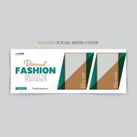 unique mode vente social médias couverture ou entête modèle. vecteur